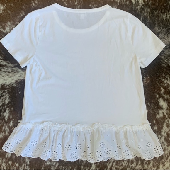 • [J. Crew] Short Sleeve Eyelet • - Picture 8 of 9